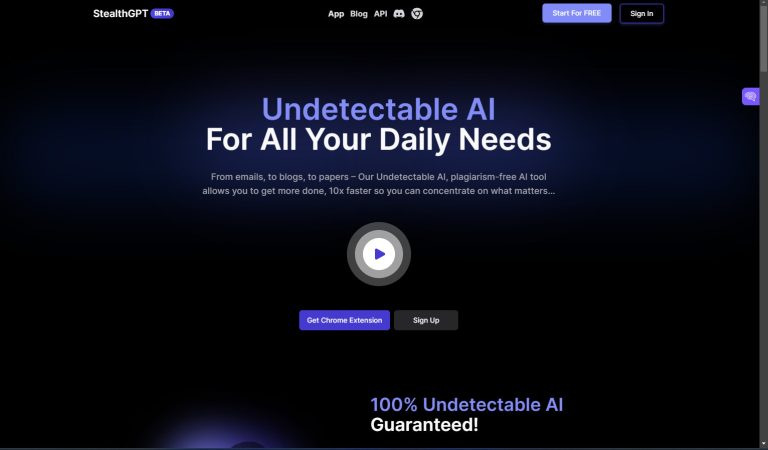 StealthGPT AI Landing Page